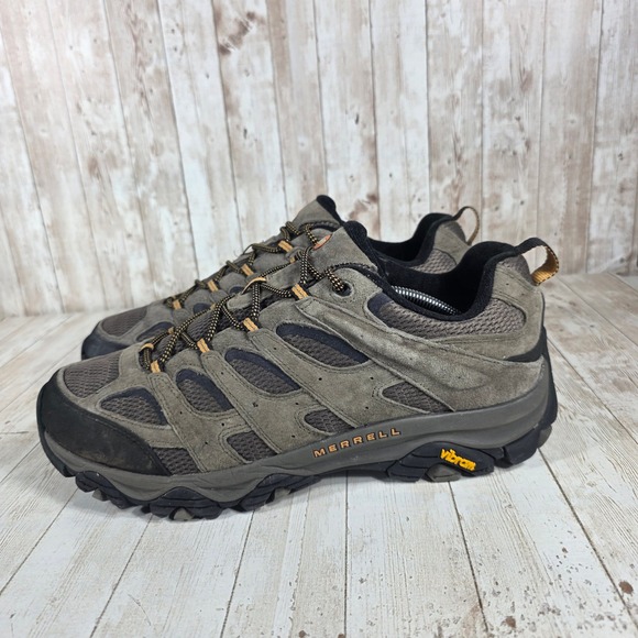 Merrell Mens Moab 3 Hiking Shoes Walnut Waterproof Vibram Size 13 - Picture 2 of 8